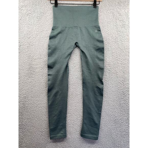 P'TULA Leggings XS Green Seamless High Rise Cropped Athleisure Workout Shaping - Picture 4 of 9